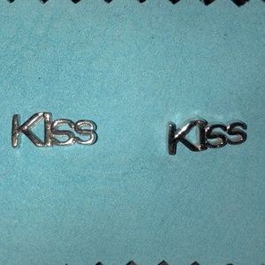"Kiss" Studs -- Sterling Silver